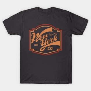 New York swoosh vintage typography T-Shirt